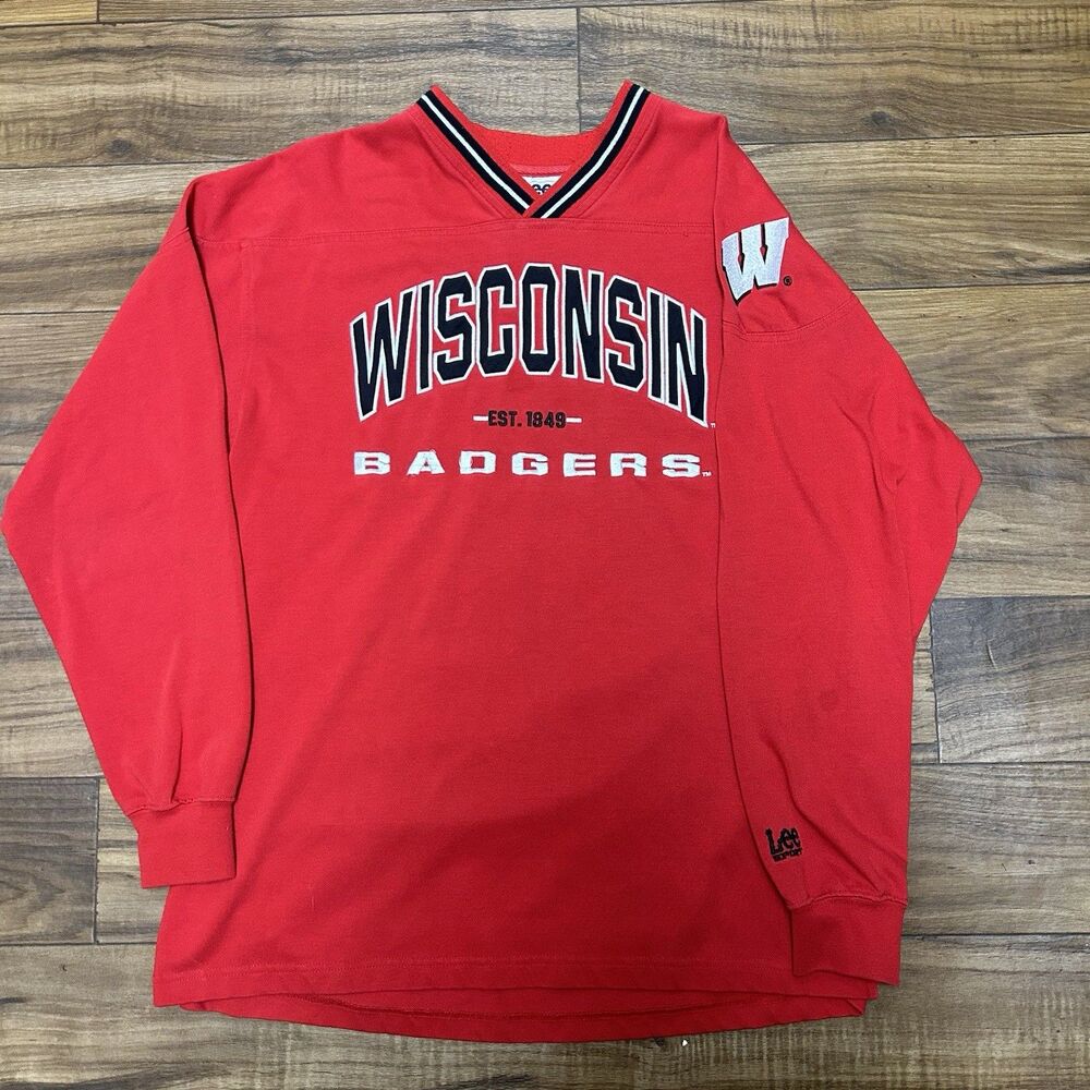 Vintage Wisconsin Badgers Lee Sports College Football Large Men’s Long Sleeve